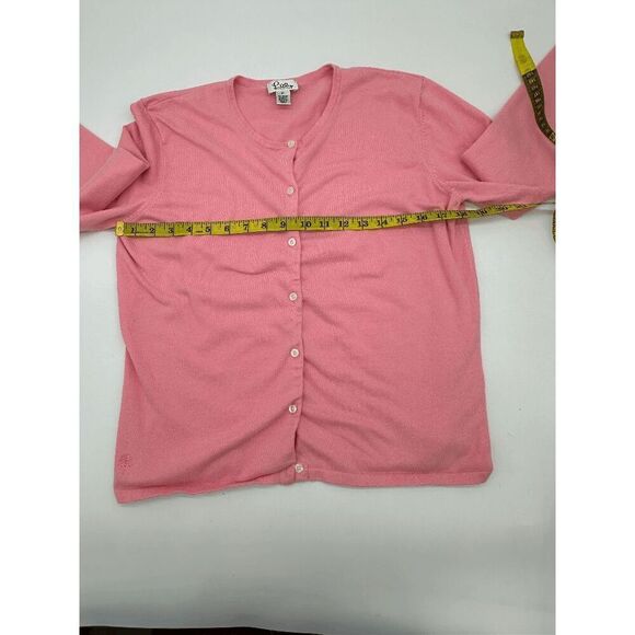 Lilly Pulitzer Cardigan for Women Button Down Sz M Crew Neck Pink - Picture 3 of 7